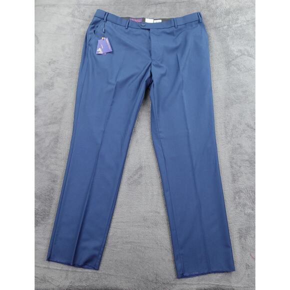Giorgio Fiorelli Pants Mens 46x33 Blue Super Fine Business Dress Unhemmed